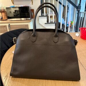 Sophisticated Dark Brown Leather Satchel